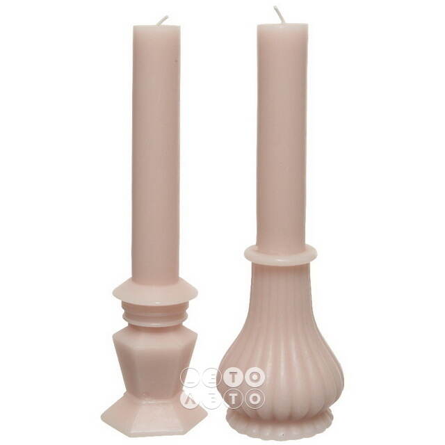 Декоративная свеча Caserta Royale: Blush Pink 25 см Kaemingk