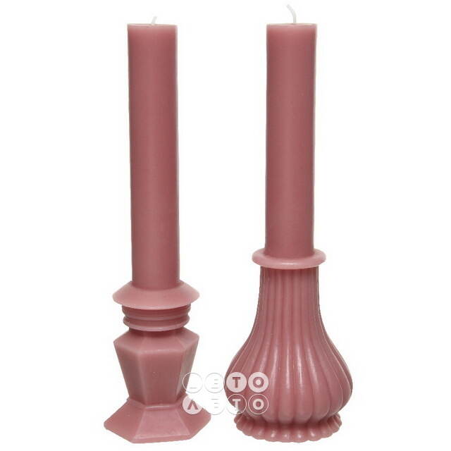 Декоративная свеча Normanni Royale: Velvet Pink 25 см Kaemingk