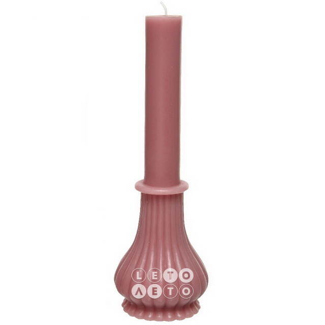 Декоративная свеча Normanni Royale: Velvet Pink 25 см Kaemingk
