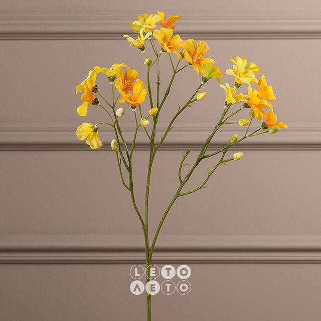 Искусственная ветка Оксалис - Serene Happiness 55 см желтая EDG