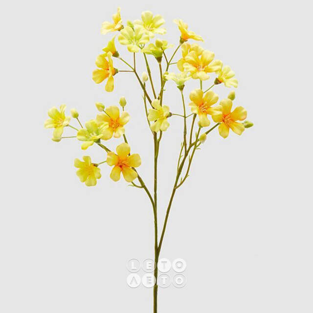 Искусственная ветка Оксалис - Serene Happiness 55 см желтая EDG