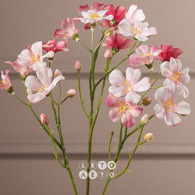 Искусственная ветка Оксалис - Serene Happiness 55 см нежно-розовая EDG