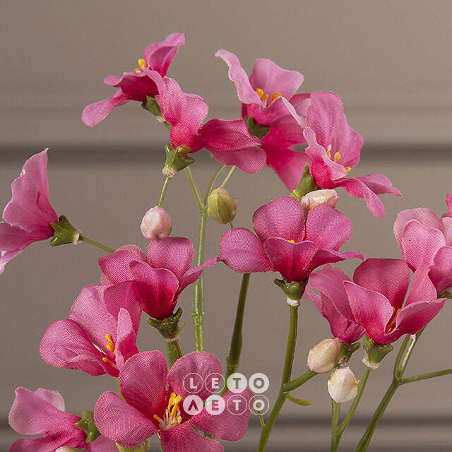Искусственная ветка Оксалис - Serene Happiness 55 см розовая EDG