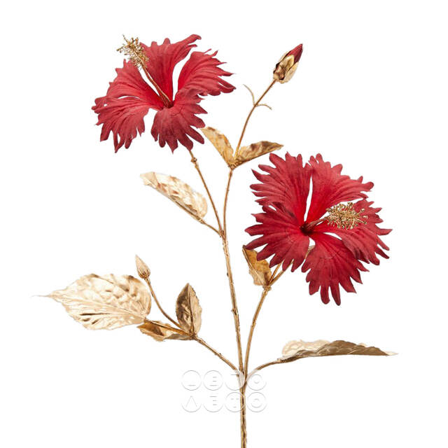 Искусственная ветка Hibiscus Chiara 68 см красная EDG