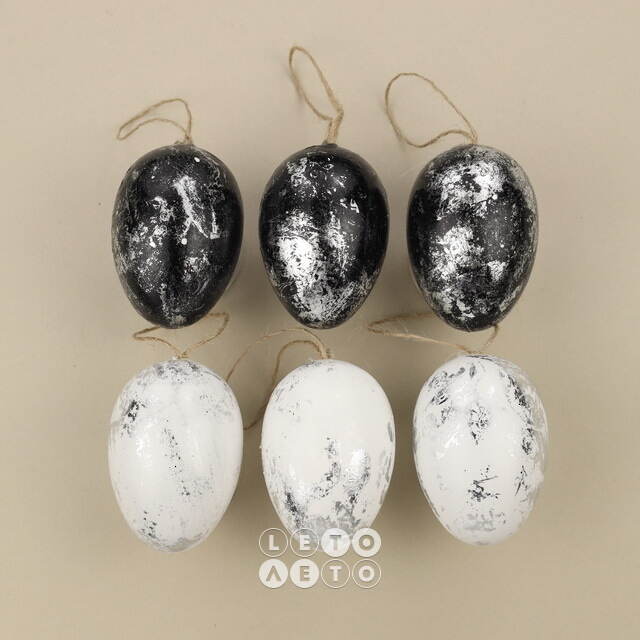 Пасхальные подвески Яйца - Modern Easter 6 см, 6 шт Breitner