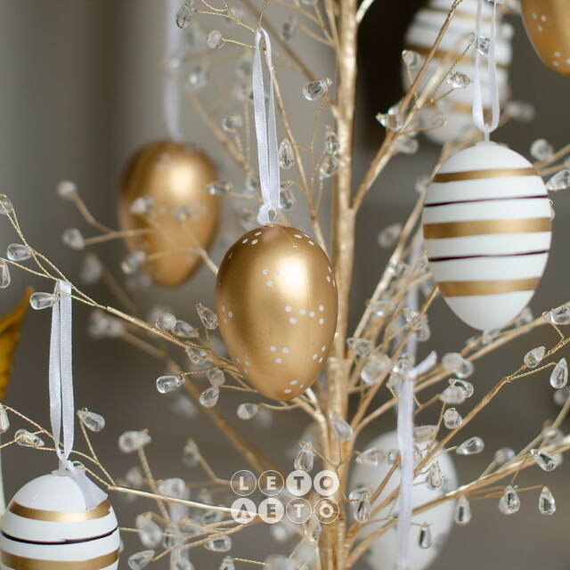 Пасхальные подвески Яйца - Glamorous Easter 6 см, 6 шт Breitner