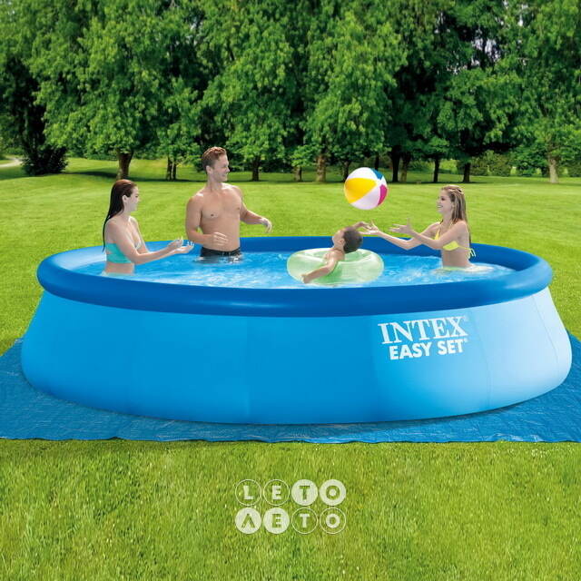 Надувной бассейн 26166 Intex Easy Set 457*107 см, картриджный фильтр, аксессуары INTEX
