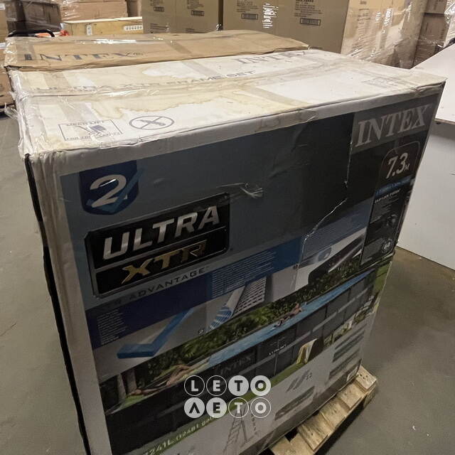 Каркасный бассейн 26340 Intex Ultra XTR Frame 732*132 см, песочный фильтр, аксессуары, уцененный INTEX