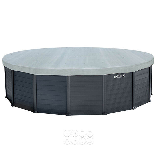 Каркасный бассейн 26384 Intex Graphite Gray Panel 478*124 см, песочный фильтр, аксессуары INTEX