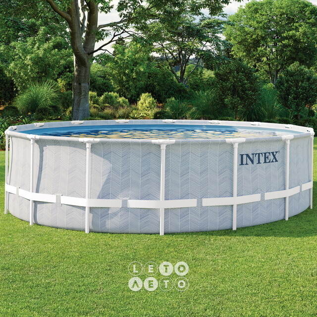 Каркасный бассейн 26746 Intex Chevron Prism Frame 488*122 см, аксессуары INTEX