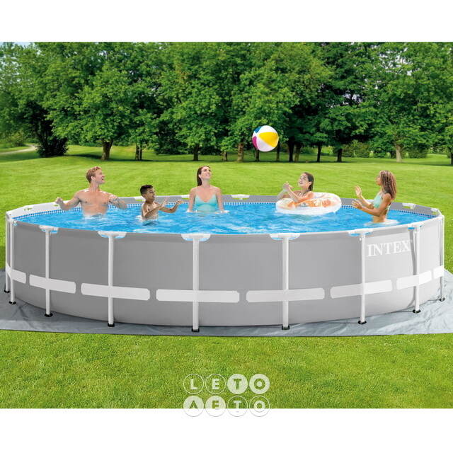 Каркасный бассейн 26756 Intex Prism Frame 610*132 см, картриджный фильтр, аксессуары INTEX
