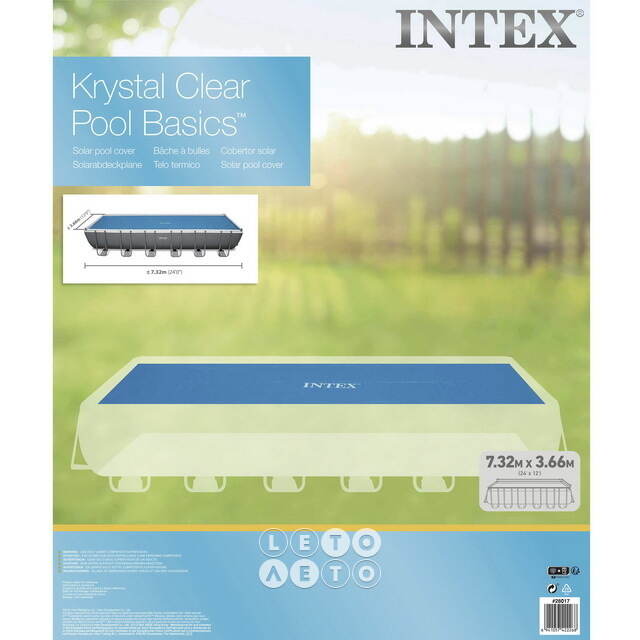 Пузырьковое покрывало для бассейна 716*346 см INTEX