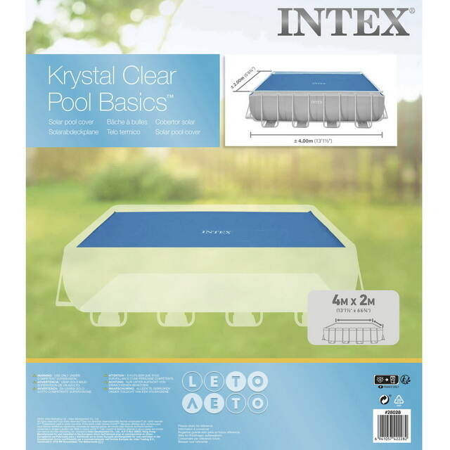 Пузырьковое покрывало для бассейна 378*186 см INTEX