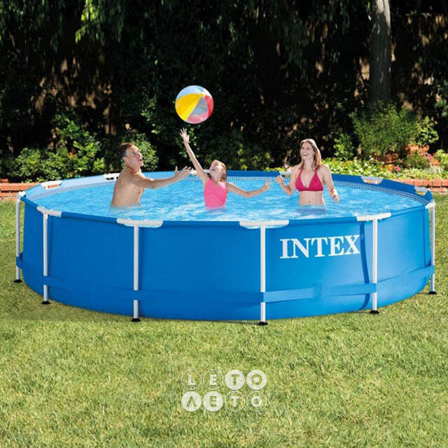 Каркасный бассейн 28212 Intex Metal Frame 366*76 см, картриджный фильтр INTEX