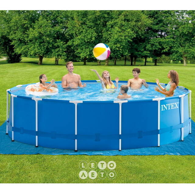 Каркасный бассейн 28242 Intex Metal Frame 457*122 см, фильтр-насос, аксессуары INTEX