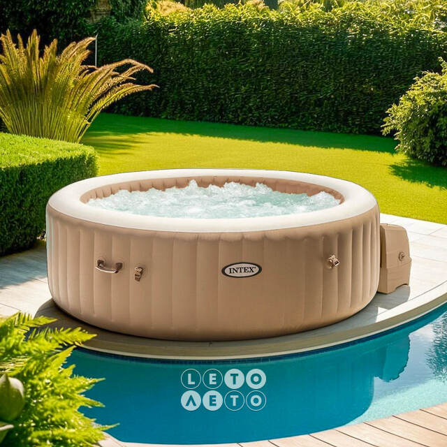 Надувной спа бассейн джакузи Intex 28428 PureSpa Bubble 216*71 см, аэромассаж INTEX