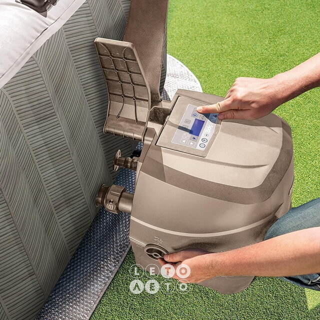 Надувной бассейн-джакузи Intex 28446 Chevron Deluxe 175*71 см, аэромассаж INTEX