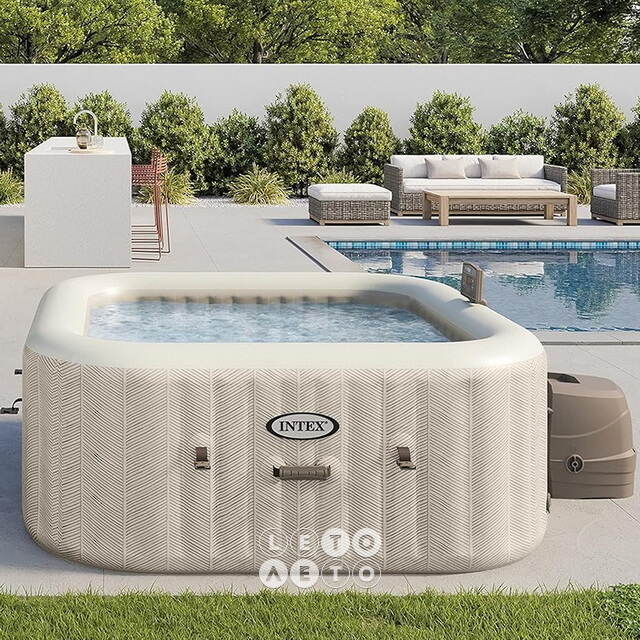 Надувной бассейн-джакузи Intex 28446 Chevron Deluxe 175*71 см, аэромассаж INTEX