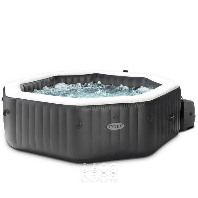 Надувной бассейн-джакузи Intex 28458 Jet Bubble Deluxe Onyx 201*71 см, аэро и гидромассаж, хлоргенератор INTEX