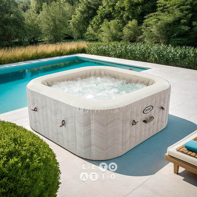 Надувной бассейн-джакузи Intex 28472 Chevron Deluxe 195*71 см, аэромассаж INTEX