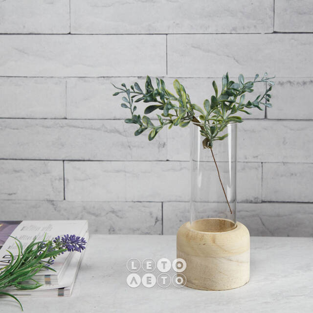 Стеклянная колба для цветов Therios на подставке 18 см Ideas4Seasons