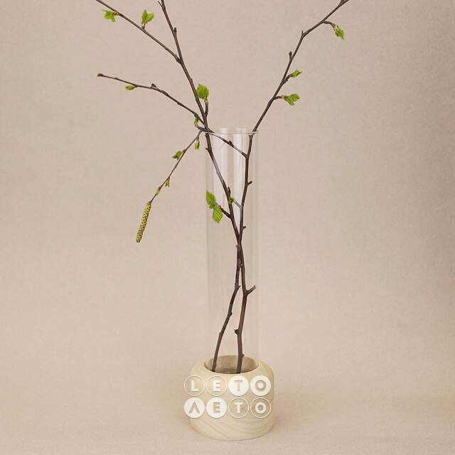 Стеклянная колба для цветов Therios на подставке 28 см Ideas4Seasons