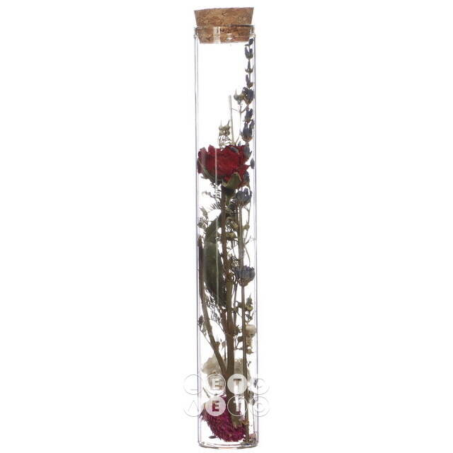 Стеклянная колба с цветами Floricco: Almero 20*3 см Ideas4Seasons