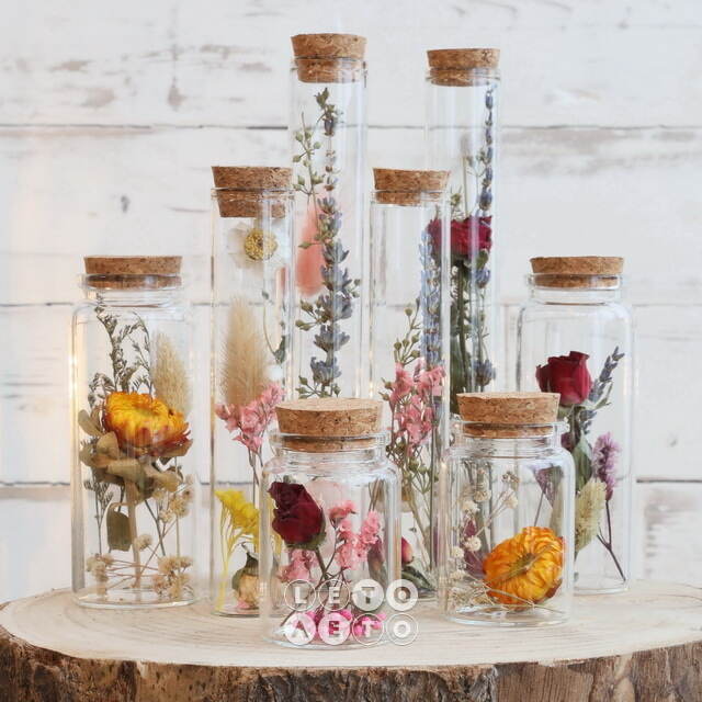 Стеклянная колба с цветами Floricco: Millona 13*5 см Ideas4Seasons