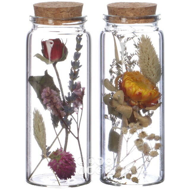 Стеклянная колба с цветами Floricco: Millona 13*5 см Ideas4Seasons
