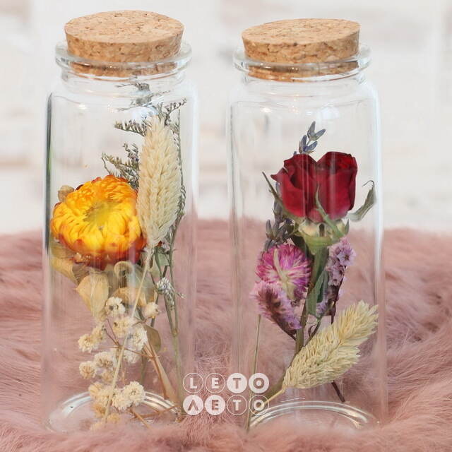 Стеклянная колба с цветами Floricco: Millona 13*5 см Ideas4Seasons