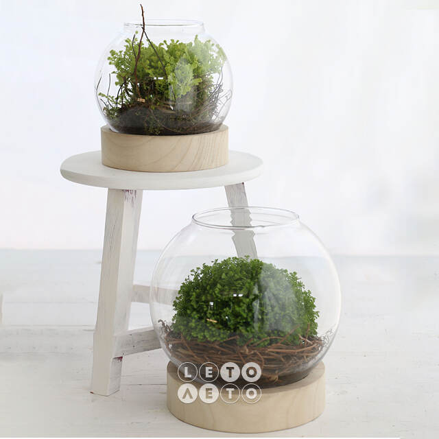 Стеклянная ваза на подставке Жардин 21 см Ideas4Seasons