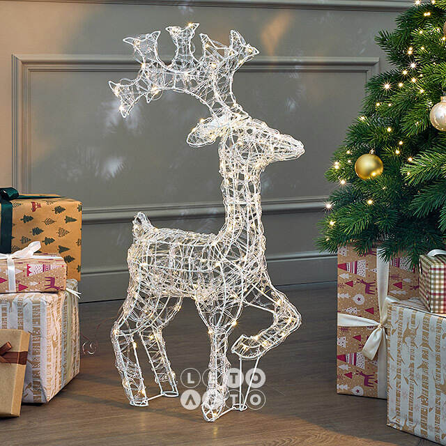 Светодиодный олень Нельсон 78 см, 120 теплых белых LED ламп, IP44 Winter Deco
