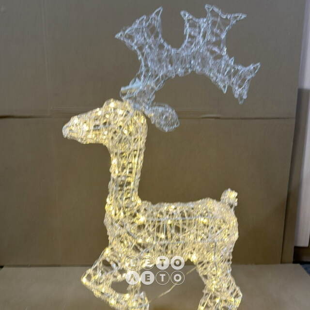 Светодиодный олень Нельсон 78 см, 120 теплых белых LED ламп, IP44, уцененный Winter Deco