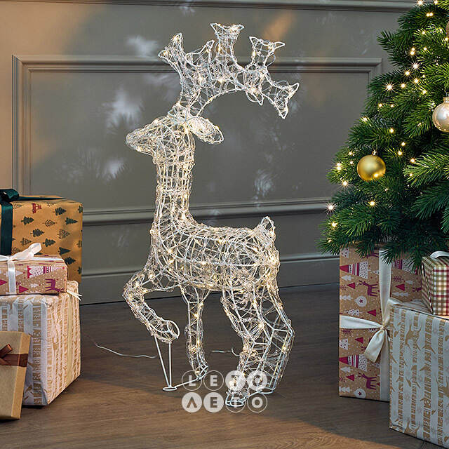 Светодиодный олень Нельсон 78 см, 120 теплых белых LED ламп, IP44 Winter Deco