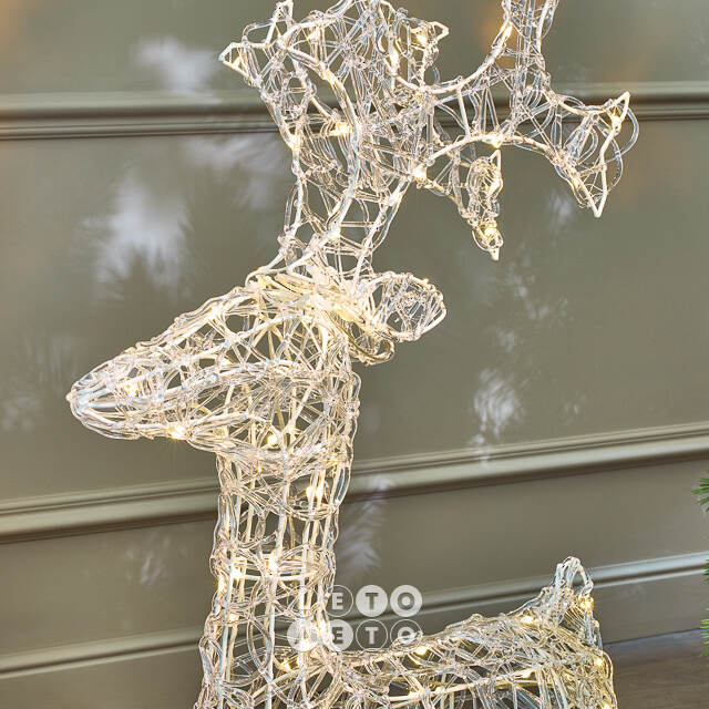 Светодиодный олень Нельсон 78 см, 120 теплых белых LED ламп, IP44 Winter Deco
