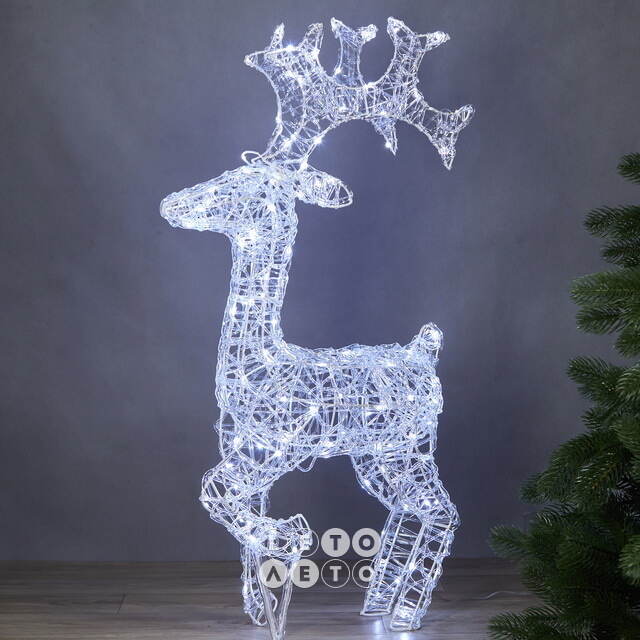 Светодиодный олень Нельсон 78 см, 120 холодных белых LED ламп, IP44 Winter Deco
