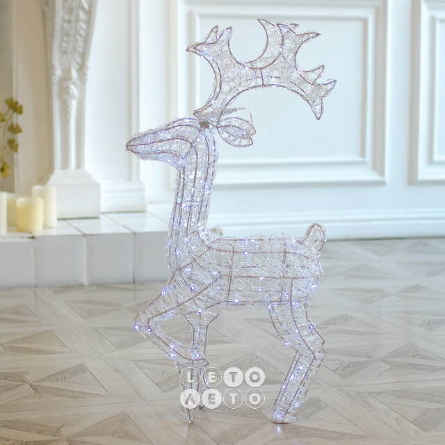 Светодиодный олень Нельсон 78 см, 120 холодных белых LED ламп, IP44 Winter Deco