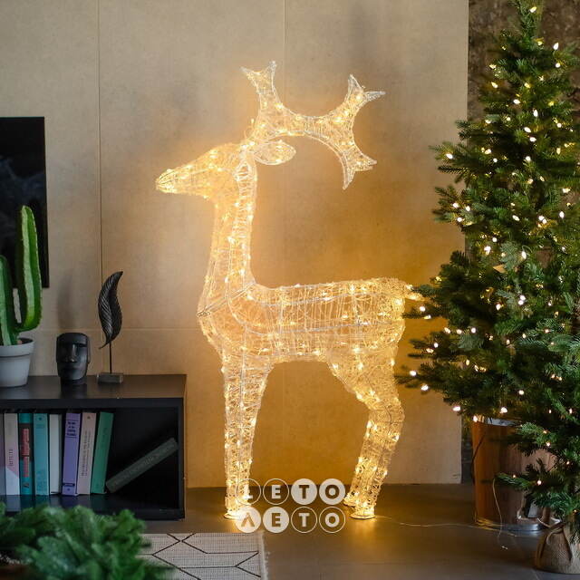 Светодиодный олень Арни 150 см, 220 теплых белых LED ламп, IP44 Winter Deco