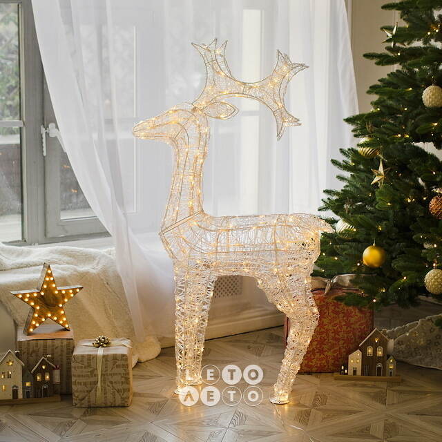 Светодиодный олень Арни 150 см, 220 теплых белых LED ламп, IP44 Winter Deco