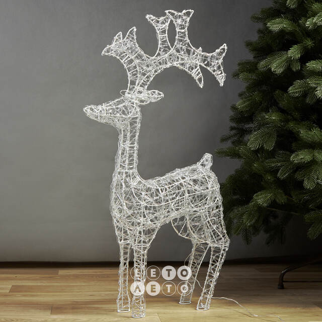 Светодиодный олень Парис 93 см, 120 холодных белых LED ламп, IP44 Winter Deco