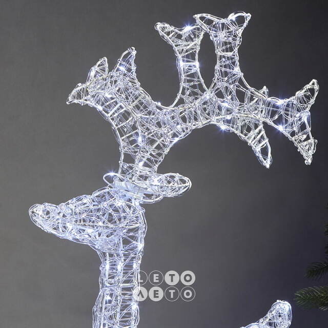 Светодиодный олень Парис 93 см, 120 холодных белых LED ламп, IP44 Winter Deco