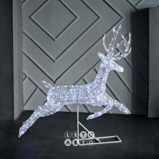 Светодиодный олень Зефир 155 см, 300 холодных белых LED ламп, IP44 Winter Deco