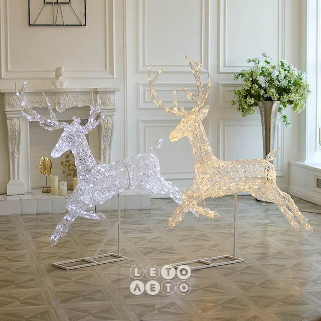 Светодиодный олень Зефир 155 см, 300 теплых белых LED ламп, IP44 Winter Deco