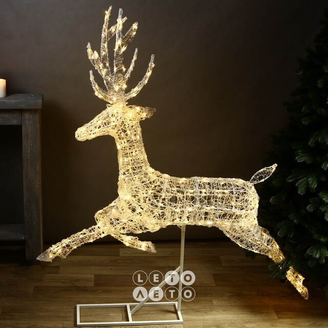 Светодиодный олень Зефир 155 см, 300 теплых белых LED ламп, IP44 Winter Deco