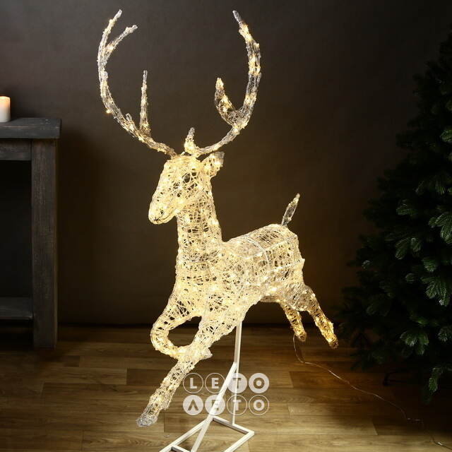 Светодиодный олень Зефир 155 см, 300 теплых белых LED ламп, IP44 Winter Deco