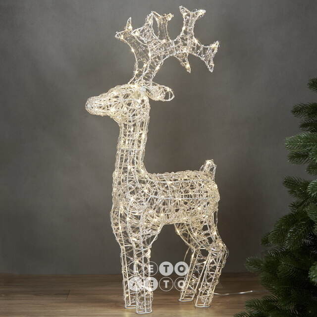 Светодиодный олень Уитли 78 см, 120 теплых белых LED, IP44 Winter Deco