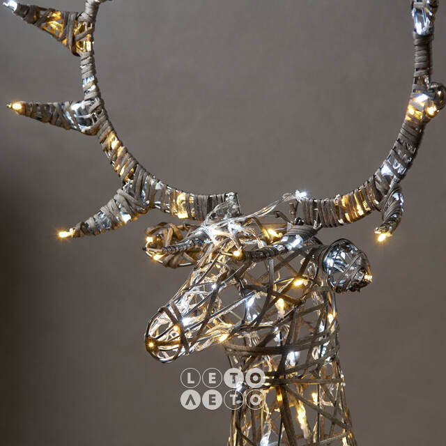Светодиодный олень Бенни 146 см, 300 теплых/холодных белых LED ламп, IP44 Winter Deco