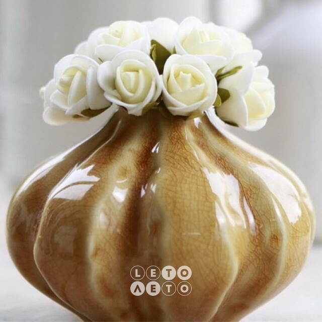 Искусственные розы для декора Lallita 10 см, 12 шт, кремовые Ideas4Seasons