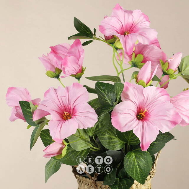 Искусственный цветок в горшке Petunia 35*20 см розовая Koopman