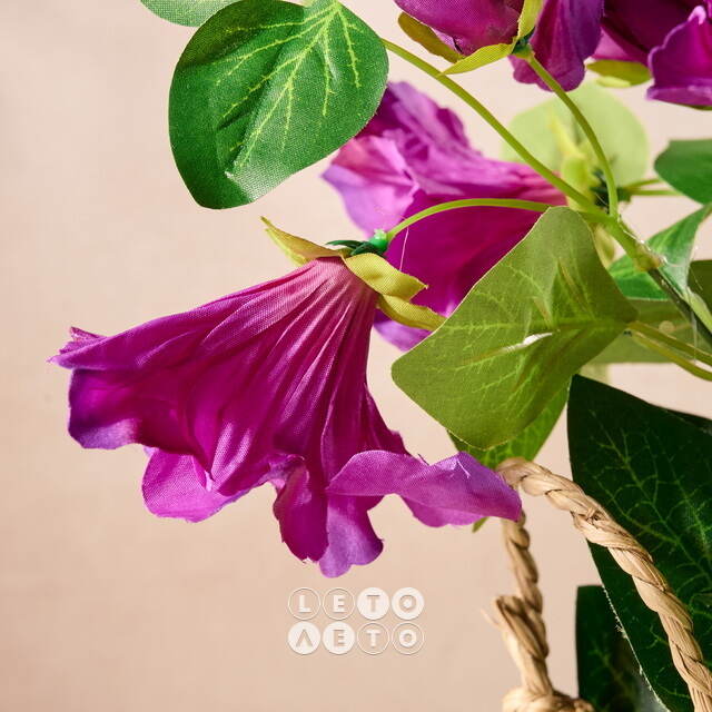 Искусственный цветок в горшке Петуния 35*20 см пурпурная Koopman (Купман)